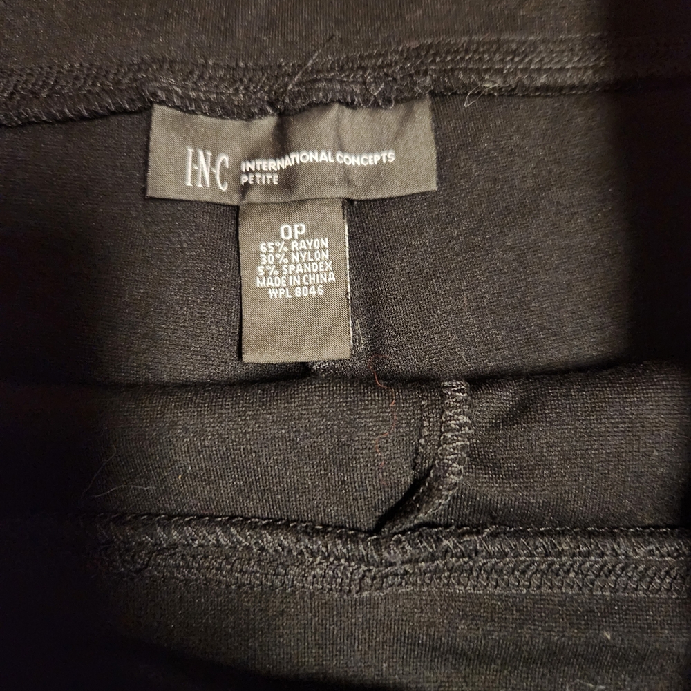 INC International Concepts Black Stretch High-Waist Leggings - Picture 2 of 2